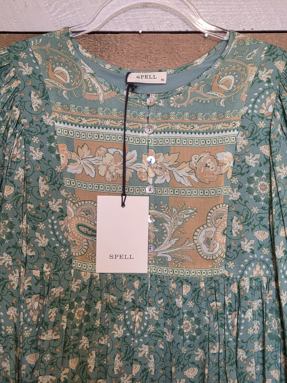 Spell Madame Peacock Mini Dress NWT - Picture 12 of 16